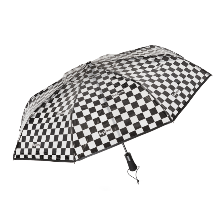 Supreme ShedRain Transparent Checkerboard Umbrella Black